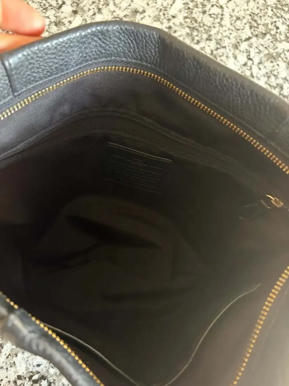 Coach Scout Hobo Black Pebble Leather Shoulder Bag